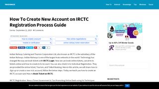 
                            7. How To Create New Account on IRCTC Registration Process Guide ...