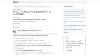 
                            2. How to create secure user Login to server on Android app - Quora