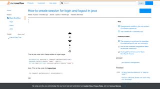 
                            3. How to create session for login and logout in java - Stack Overflow