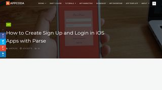 
                            5. How to Create Sign Up and Login in iOS Apps with Parse - AppCoda