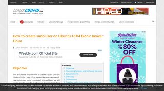 
                            11. How to create sudo user on Ubuntu 18.04 Bionic Beaver ...