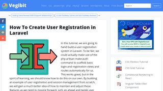 
                            10. How To Create User Registration in Laravel - Vegibit