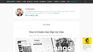 
                            10. How to Create User Sign Up View - Simple is Better Than Complex
