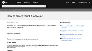 
                            6. How to create your EA Account - Origin Help
