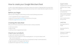 
                            12. How to create your Google Merchant feed | Squarefeed