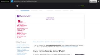 
                            3. How to Customize Error Pages (Symfony Docs)
