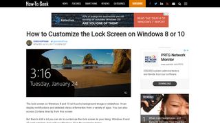 
                            9. How to Customize the Lock Screen on Windows 8 or 10