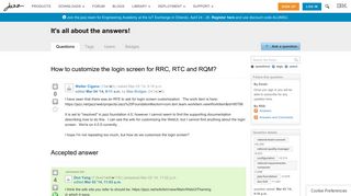 
                            6. How to customize the login screen for RRC, RTC and RQM? - Jazz ...
