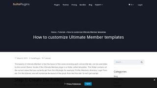 
                            12. How to customize Ultimate Member templates - SuitePlugins