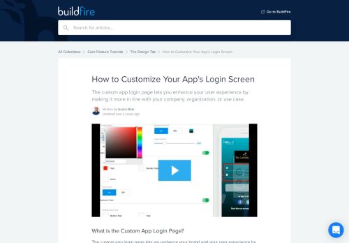 
                            10. How to Customize Your App's Login Screen | BuildFire University