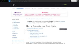 
                            4. How to Customize your Form Login (Symfony 3.0 Docs)