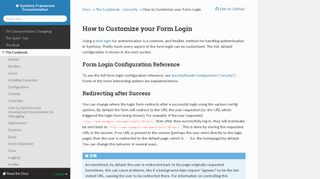 
                            10. How to Customize your Form Login — Symfony Framework ...