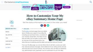 
                            6. How to Customize Your My eBay Summary
