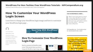 
                            11. How To Customize Your WordPress Login Screen - WPCompendium ...