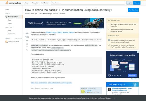 
                            2. How to define the basic HTTP authentication using cURL correctly ...