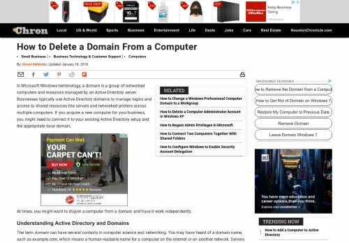 
                            2. How to Delete a Domain From a Computer | Chron.com