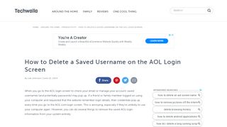 
                            13. How to Delete a Saved Username on the AOL Login Screen ...