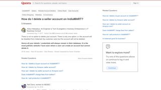 
                            9. How to delete a seller account on IndiaMART - Quora