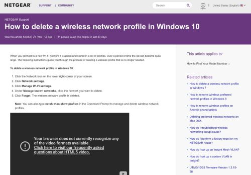 
                            8. How to delete a wireless network profile in Windows 10 | Answer ...