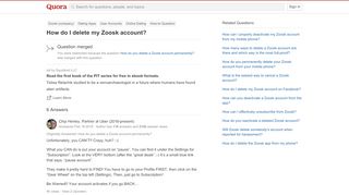 
                            11. How to delete a Zoosk account permanently - Quora