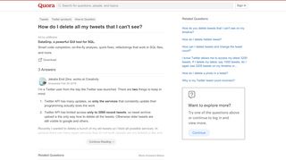 
                            12. How to delete all my tweets that I can't see - Quora