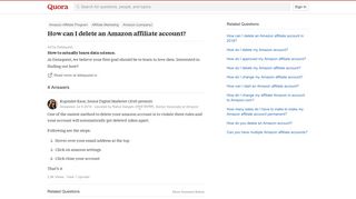 
                            10. How to delete an Amazon affiliate account - Quora