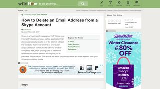 
                            7. How to Delete an Email Address from a Skype Account: 4 Steps