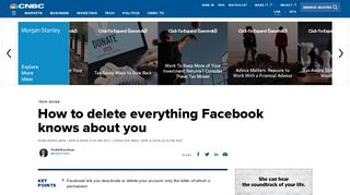 
                            2. How to delete everything Facebook knows about you - CNBC.com