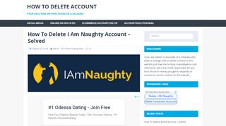 
                            12. How To Delete I Am Naughty Account - Solved | How To Delete Account