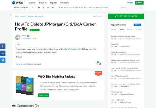 
                            11. How to delete JPMorgan/Citi/BoA career profile - Wall Street Oasis