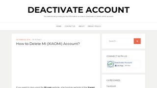 
                            13. How to Delete MI (XIAOMI) Account? - Deactivate Account