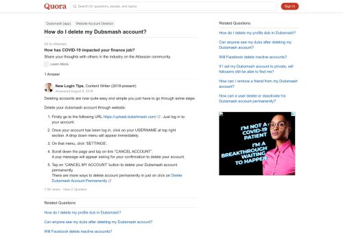 
                            10. How to delete my Dubsmash account - Quora