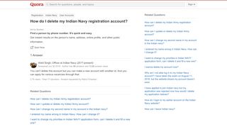 
                            10. How to delete my Indian Navy registration account - Quora