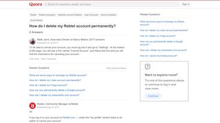 
                            11. How to delete my Rebtel account permanently - Quora