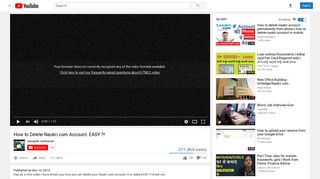 
                            6. How to Delete Naukri.com Account. EASY !!! - YouTube