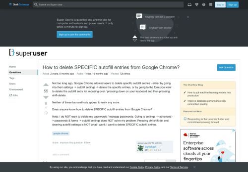 
                            6. How to delete SPECIFIC autofill entries from Google Chrome ...