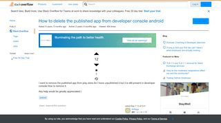 
                            12. How to delete the published app from developer console ...