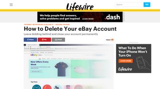 
                            13. How to Delete Your eBay Account Quickly and Easily - Lifewire