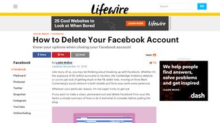 
                            12. How to Delete Your Facebook Account - Lifewire