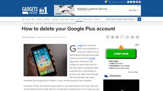 
                            6. How to delete your Google Plus account - Gadgets Now