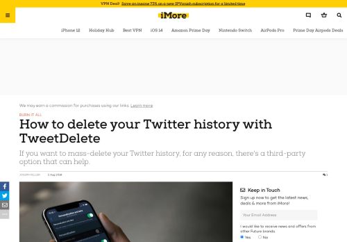 
                            13. How to delete your Twitter history with TweetDelete | iMore