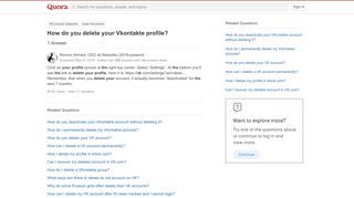 
                            9. How to delete your Vkontakte profile - Quora