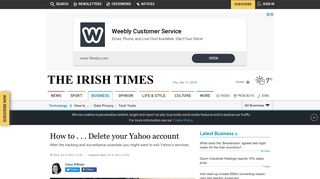 
                            10. How to . . . Delete your Yahoo account - The Irish Times