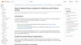 
                            2. How to deploy Maven projects to Artifactory with GitLab CI/CD | GitLab