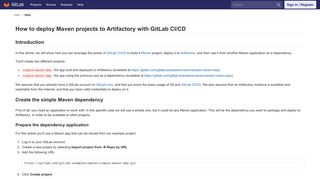
                            6. How to deploy Maven projects to Artifactory with GitLab CI/CD