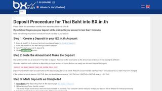 
                            6. How to deposit Thai Baht into BX - BX Thailand