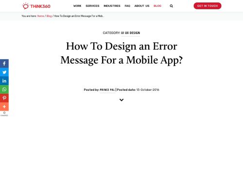
                            9. How To Design an Error Message For a Mobile App ? - Think 360 Studio