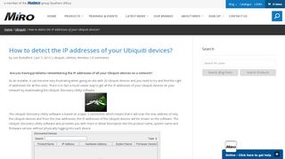 
                            11. How to detect the IP addresses of your Ubiquiti devices? - Miro.co.za