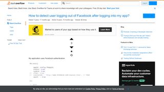 
                            6. How to detect user logging out of Facebook after logging into my ...