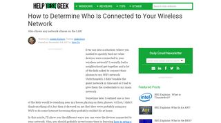 
                            5. How to Determine Who Is Connected to Your Wireless Network